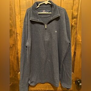 Vineyard Vines Men's Blue Quarter-Zip Jacket